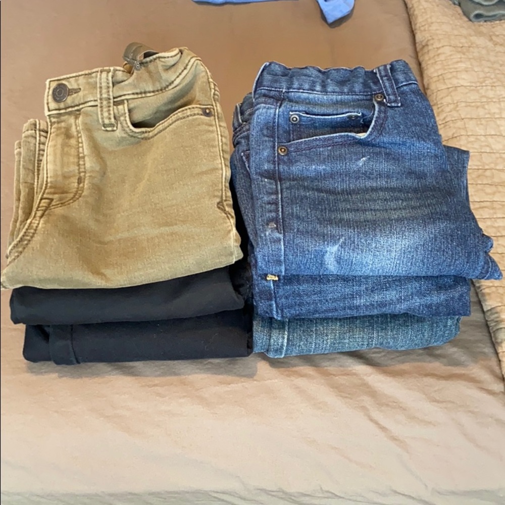 Six pair of jeans